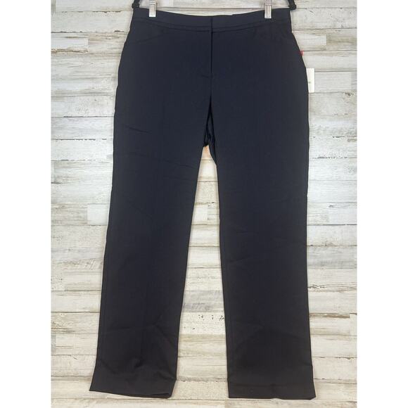 Rafaella Pants - Rafaella Classic Fit Tapered Leg Womens Navy Blue Dress Pants Size 10 Petite NWT
